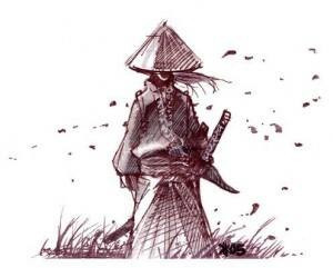 samurai-with-hat